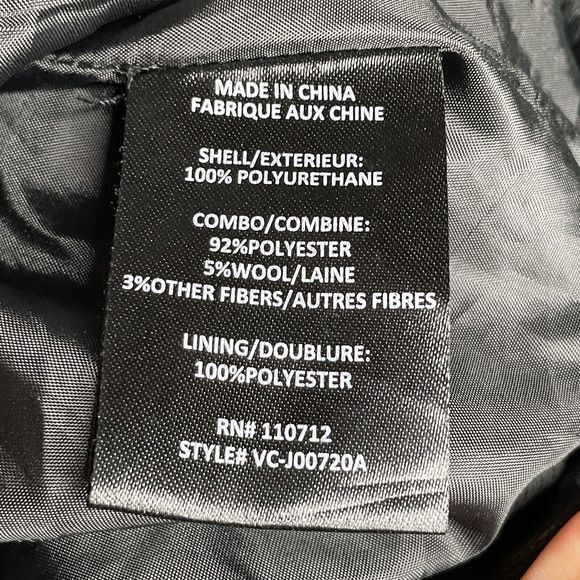 Vigoss Cropped Faux Leather XS Black Grey Cheetah Print Jacket Size XSmall Y2K - Picture 9 of 9